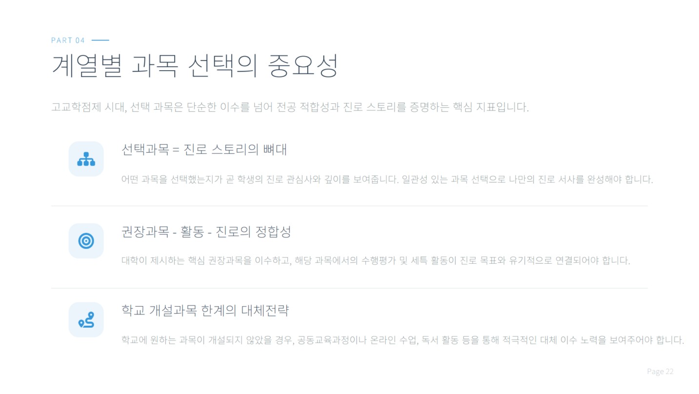 인문·사회계열을 희망한다면 선택과목을 어떻게 볼까? 교육자료 2
